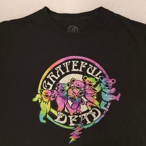 Grateful Dead Band Crew Neck Short Sleeve Graphic T Shirt Mens Size XL Black